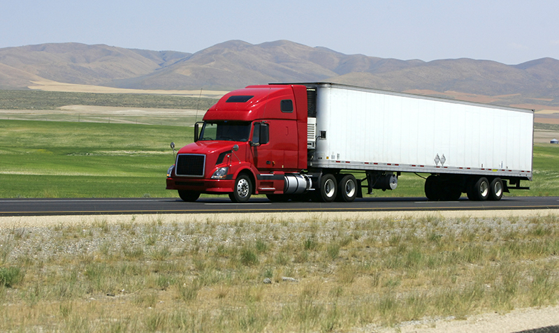 Truck on the road